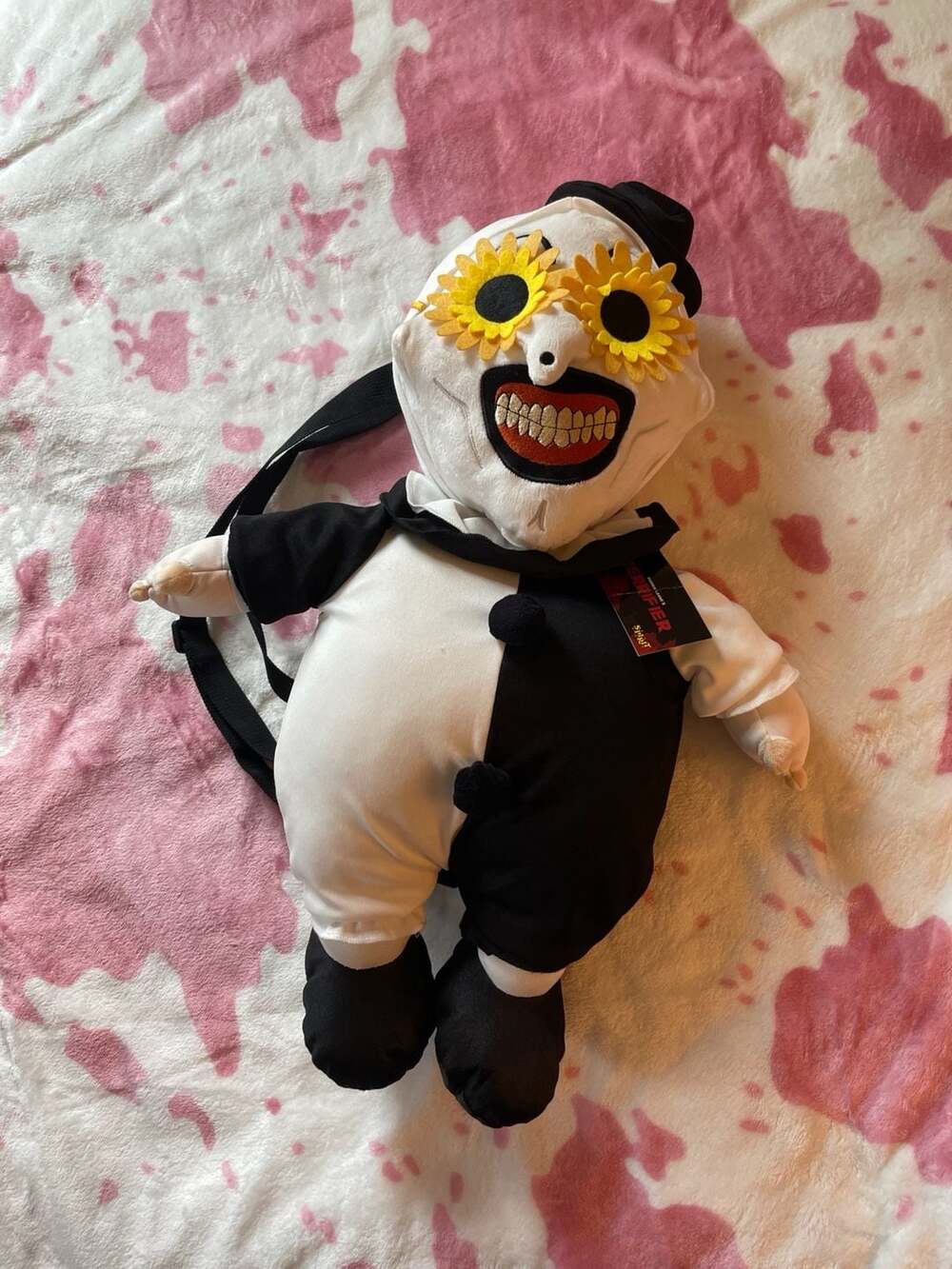 Spirit Halloween Terrifier Art the Clown Plush Backpack